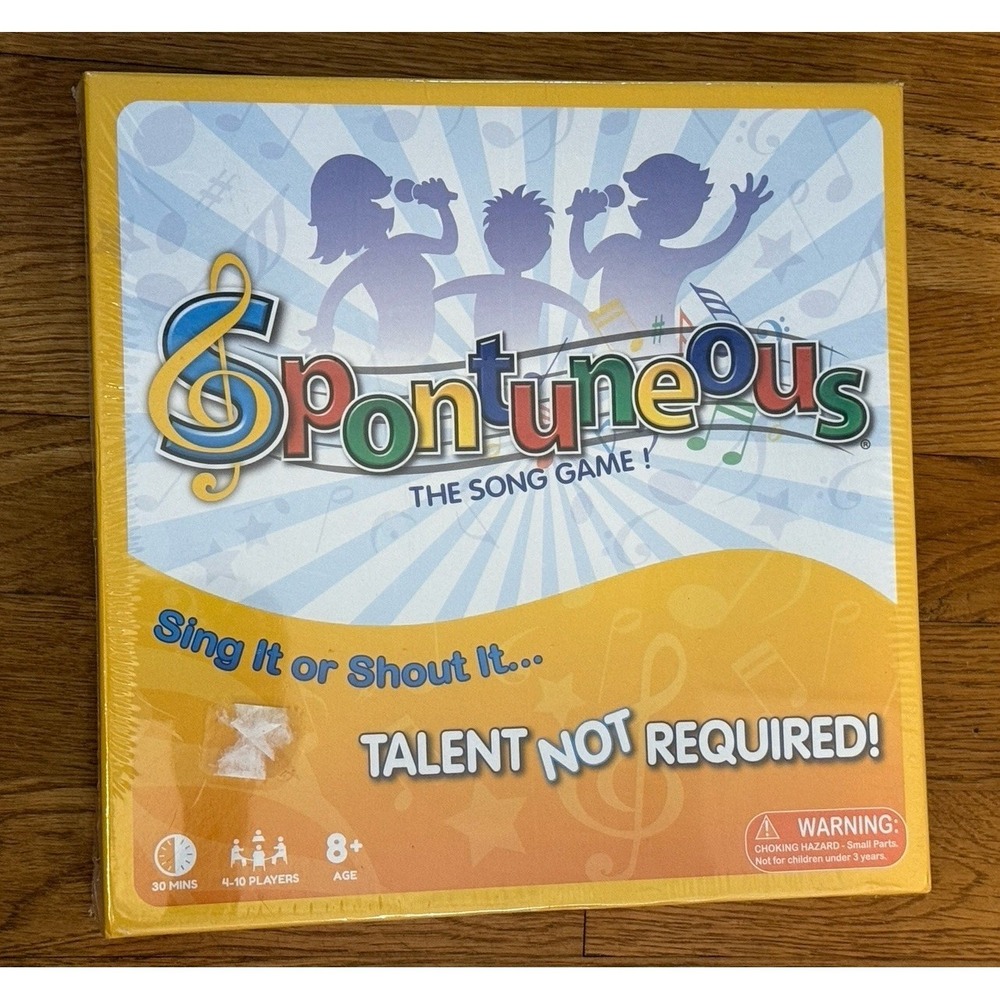 Spontuneous The Song Game Board Game Music Family Party 4-10 Players Ages 8+